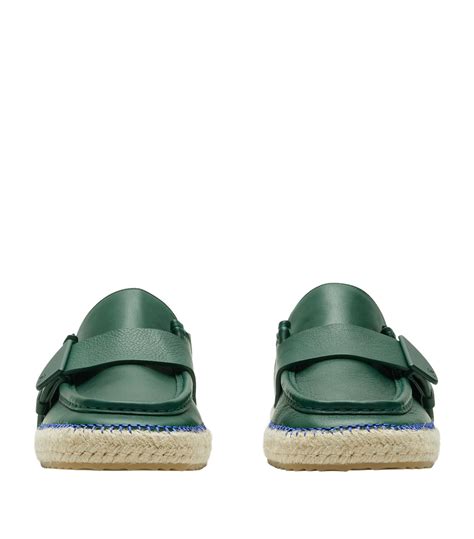 Leather Deck Espadrilles in Jungle 